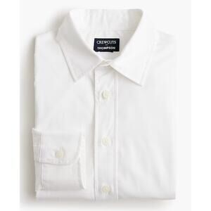Crewcuts Factory | NWT Boys Flex Thompson Shirt White Long Sleeve | Size 4–5